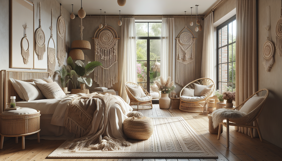 Photo of undefined and Creating A Boho Chic Bedroom Makeover With Neutral Tones And Textures In Home Decor